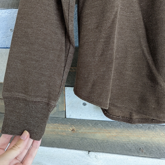 Brown Henley with Buttons - Picture 3 of 4